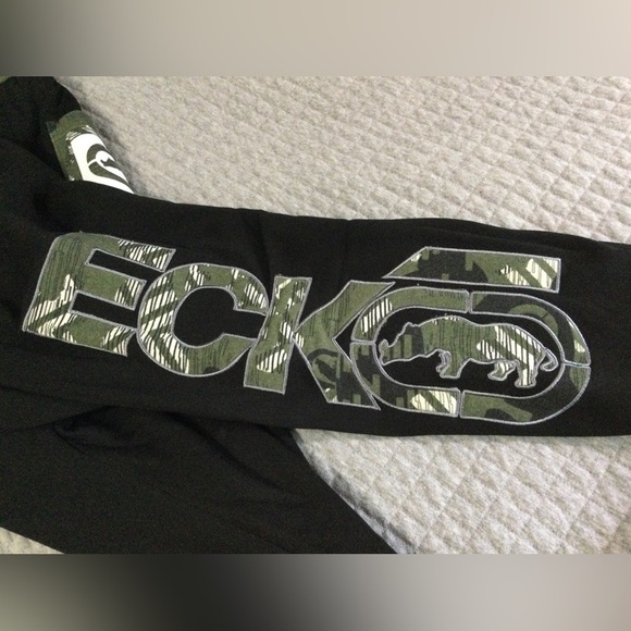 Ecko Unlimited Black w/ Green Camo Sweatpants Size XL EO31G577 - Picture 3 of 9
